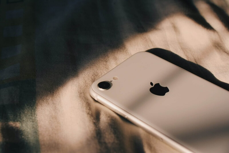 Phone face down on table