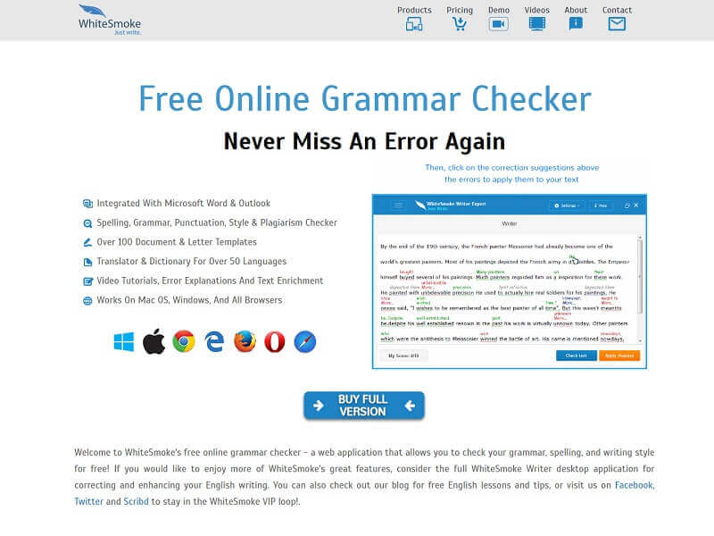 WhiteSmoke Best Grammar Checker